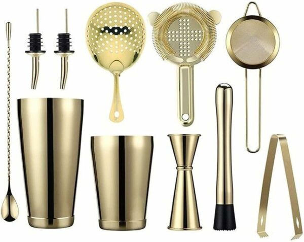 Rick Gin Premium Profi Cocktail Set (11-teilig) Gold – Bild 2